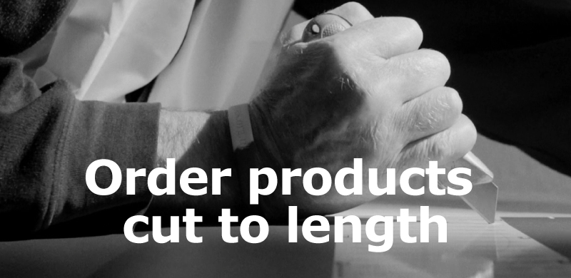 Order rubber sheet product cut to length